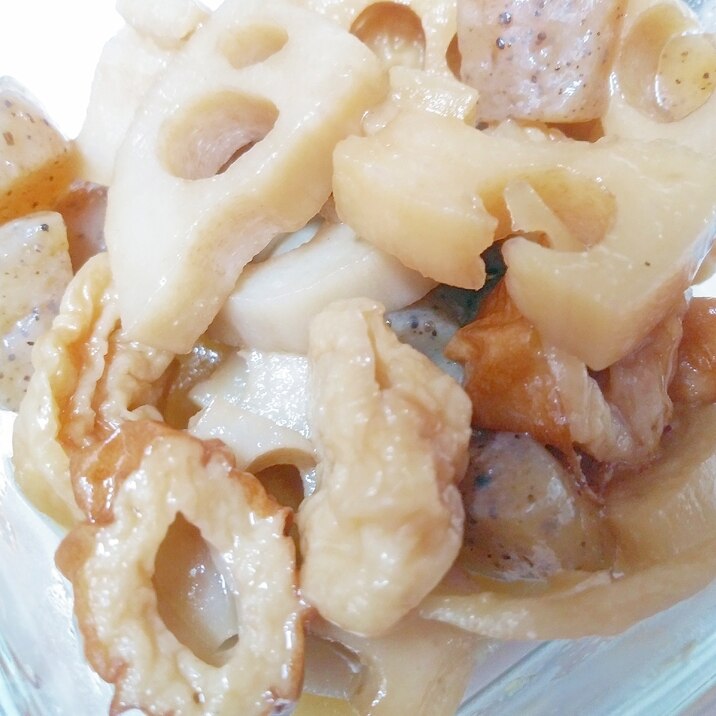 れんこん、こんにゃく、ちくわの煮物☆